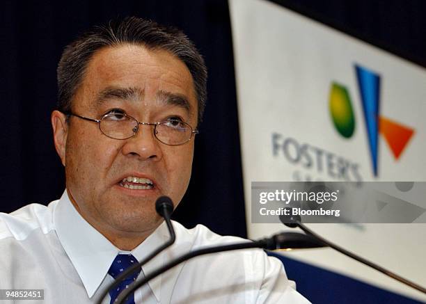 Foster's Group Ltd. Chief executive Trevor O'Hoy speaks to reporters at a briefing in Melbourne, Australia Monday, January 17, 2005. Foster's Group...