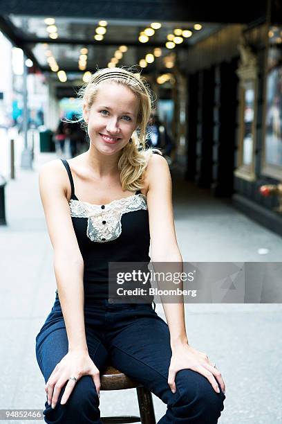 Actress Anna Camp poses for a portrait in New York, U.S., on Friday, Aug. 29, 2008. Fourteen new productions are scheduled through mid-December,...