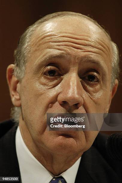 Argentina's Economy Minister, Roberto Lavagna, speaks during a press conference about his plan to restructure the country's debt, January 12 in...