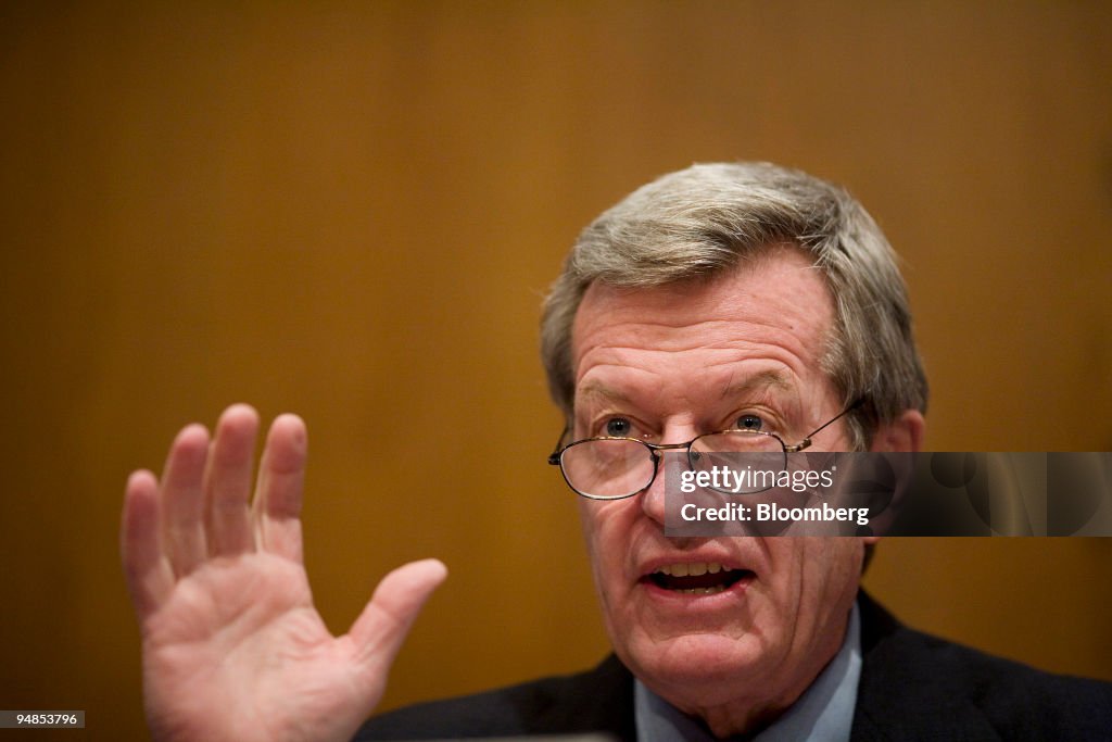 Baucus Max Baucus, U.S. senator from Montana, chairs a U.S. Senate... News ...
