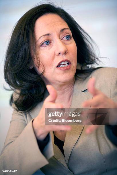 Maria Cantwell, U.S. Senator from the state of Washington, speaks during an editorial meeting in Washington, D.C., U.S., on Wednesday, April 16,...