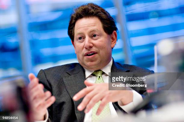 Robert Kotick, president and chief executive officer of Activision Blizzard Inc., speaks during an interview in New York, U.S., on Monday, Nov. 10,...
