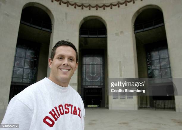 Ryan Smith, a former head of trading at Banc Onc Investment Advisors Inc. Who gave up his job to pursue a career coaching college football, poses in...