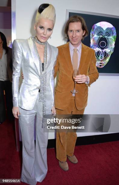 Daphne Guinness and Wes Anderson attend the launch of Daphne Guinness' new album "Daphne & The Golden Chord: It's A Riot" featuring a film by Nick...