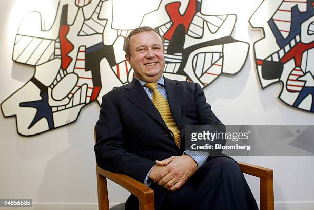 Patrick Blain, executive vice president of sales and marketing for Renault, poses after the company's announcement of full-year earnings at a press...