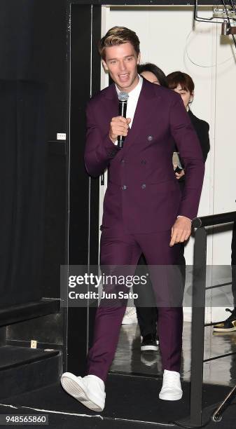 Patrick Schwarzenegger attends the premiere of 'Midnight Sun' at Shinjuku Piccadilly on April 19, 2018 in Tokyo, Japan.
