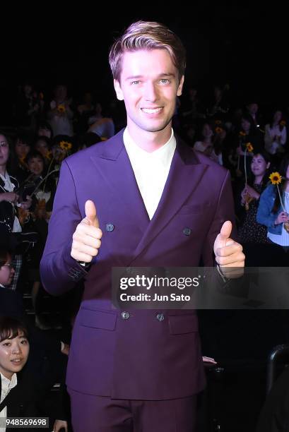 Patrick Schwarzenegger attends the premiere of 'Midnight Sun' at Shinjuku Piccadilly on April 19, 2018 in Tokyo, Japan.