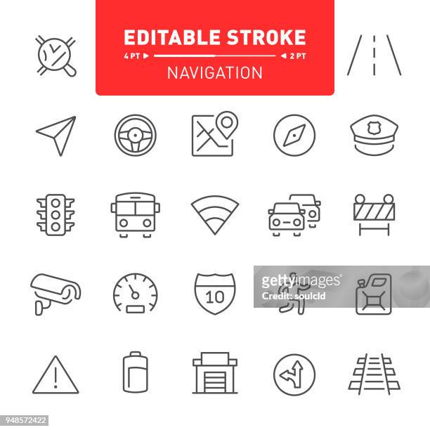 navigation icons - multiple lane highway stock illustrations