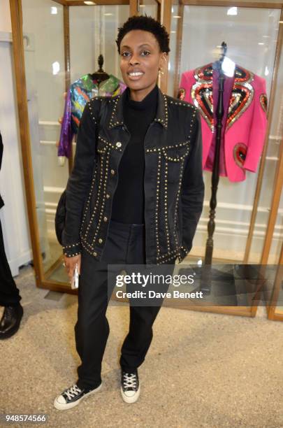 Donna Wallace attends the Gucci Elton John Capsule launch hosted by Dover Street Market & Gucci at Dover Street Market on April 17, 2018 in London,...