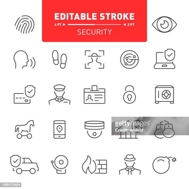 security icons - footprint stock illustrations