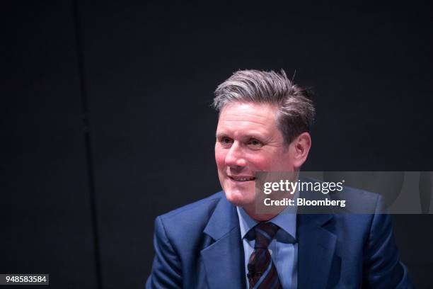 Keir Starmer, U.K. Exiting the European Union spokesman for the opposition Labour party, speaks at Bloomberg's European headquarters in London, U.K.,...