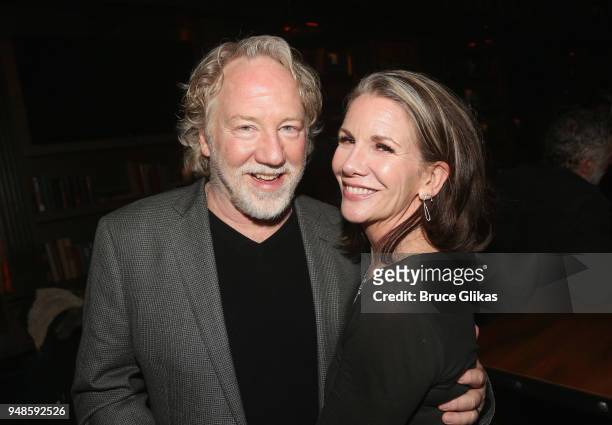 Timothy Busfield and wife Melissa Gilbert pose at the opening night after party for Irish Rep's production of "The Seafarer"at Crompton Ale House on...