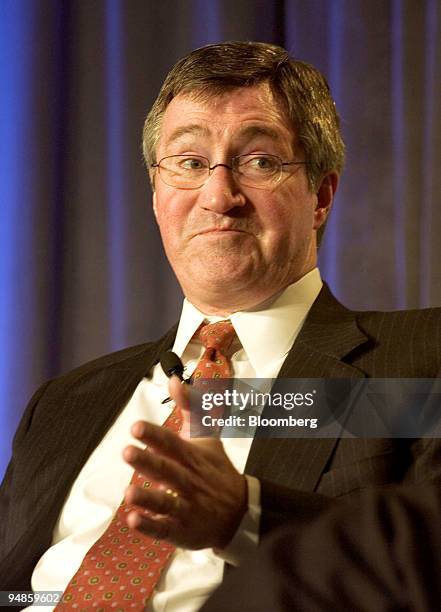 Glenn Britt, chairman and CEO of Time Warner Cable Inc., speaks during a luncheon in Washington D.C. On March 23, 2004.