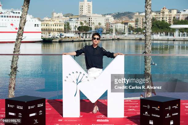 Actress Maria Leon attends 'Sin Fin' phtocall during the 21th Malaga Film Festival on April 19, 2018 in Malaga, Spain.