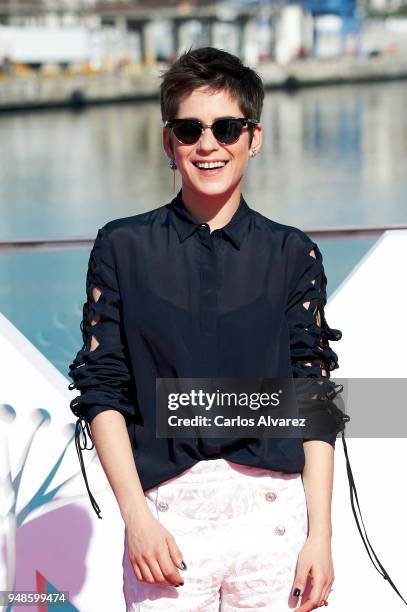 Actress Maria Leon attends 'Sin Fin' phtocall during the 21th Malaga Film Festival on April 19, 2018 in Malaga, Spain.