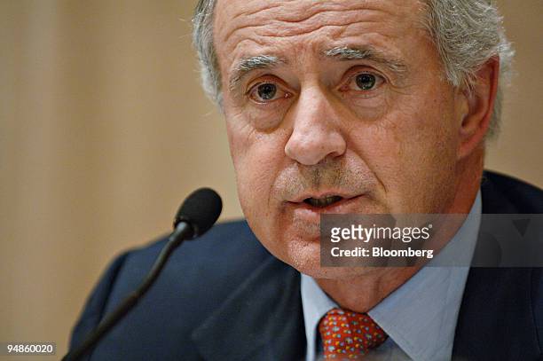 Frank Biondi, investment banker, speaks about The Lazard Report in New York Tuesday, February 7, 2006. The report recommends forming separate...