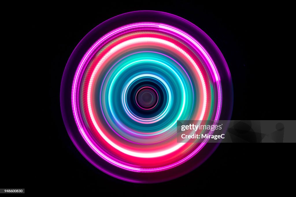 Colorful Light Trail Swirl