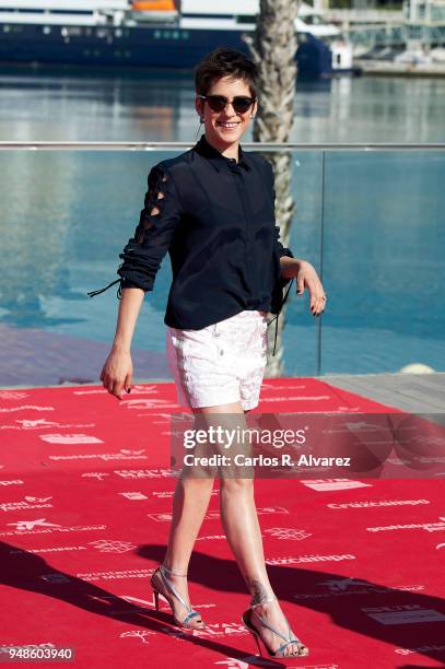 Actress Maria Leon attends 'Sin Fin' phtocall during the 21th Malaga Film Festival on April 19, 2018 in Malaga, Spain.
