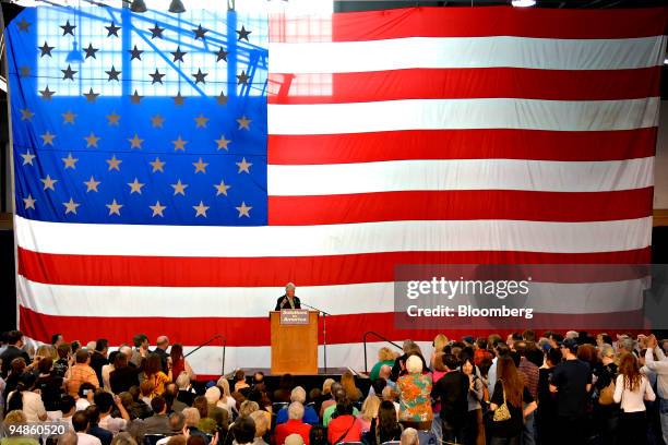 Former U.S. President Bill Clinton, husband of Hillary Clinton, U.S. Senator from New York and 2008 Democratic presidential candidate, speaks during...