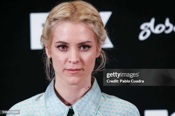 Actress Maggie Civantos attends the 'Vis A Vis' photocall at VP Plaza de Espana Hotel on April 19, 2018 in Madrid, Spain.