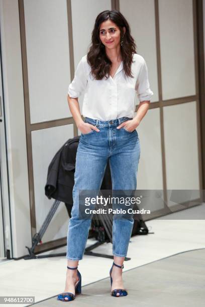 Actress Alba Flores attends the 'Vis A Vis' photocall at VP Plaza de Espana Hotel on April 19, 2018 in Madrid, Spain.