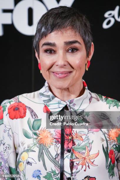 Actress Maria Isabel Diaz Lago attends the 'Vis A Vis' photocall at VP Plaza de Espana Hotel on April 19, 2018 in Madrid, Spain.