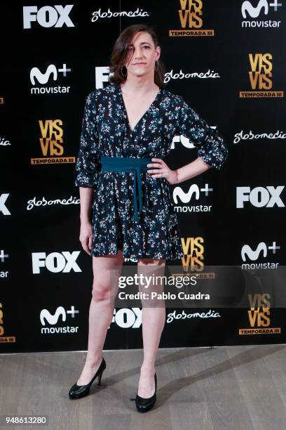 Actress Abril Zamora attends the 'Vis A Vis' photocall at VP Plaza de Espana Hotel on April 19, 2018 in Madrid, Spain.