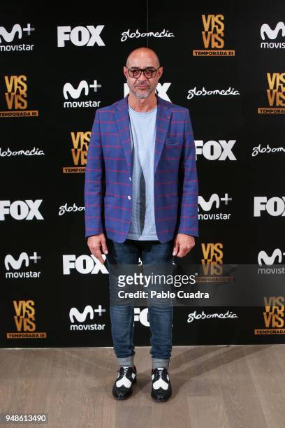 Actor Ramiro Blas attends the 'Vis A Vis' photocall at VP Plaza de Espana Hotel on April 19, 2018 in Madrid, Spain.