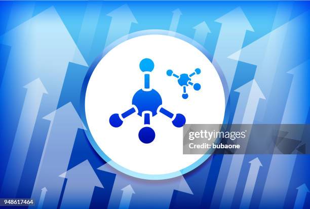 gasoline molecule blue up arrows background - hydraulic fracturing icons stock illustrations