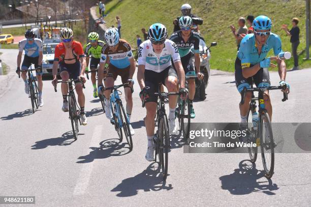 Ben Hermans of Belgium and Team Israel Cycling Academy / Mark Padun of Ukraine and Team Bahrain Merida / Mikel Bizkarra of Spain / and Team Euskadi...