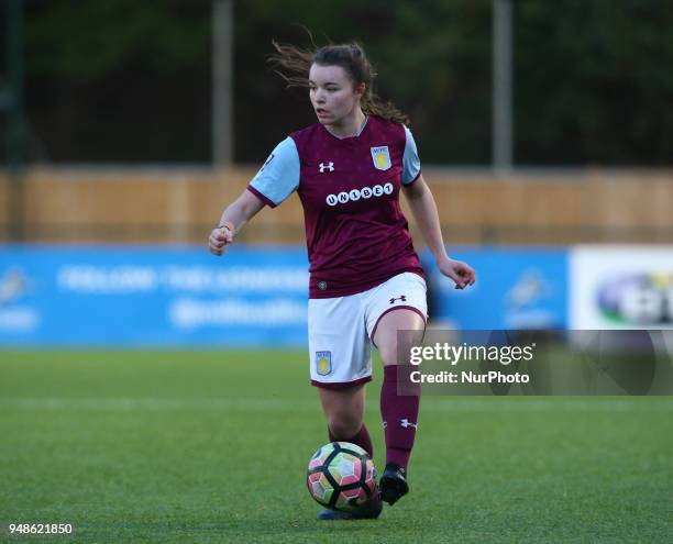 Jodie Hutton of Aston Villa Ladies FC during FA Women's Super League 2 match between Millwall Lionesses and Aston Villa Ladies FC at St Paul's Sports...