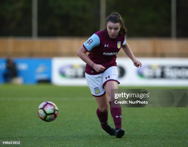 Jodie Hutton of Aston Villa Ladies FC during FA Women's Super League 2 match between Millwall Lionesses and Aston Villa Ladies FC at St Paul's Sports...