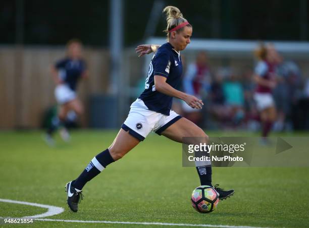 Viki Wotton of Millwall Lionesses L.F.C during FA Women's Super League 2 match between Millwall Lionesses and Aston Villa Ladies FC at St Paul's...