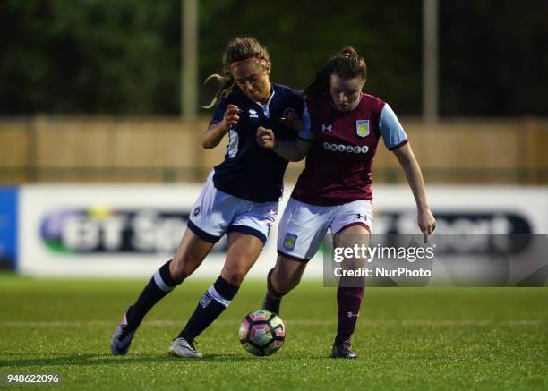 During FA Women's Super League 2 match between Millwall Lionesses and Aston Villa Ladies FC at St Paul's Sports Ground , London, England on 18 April...