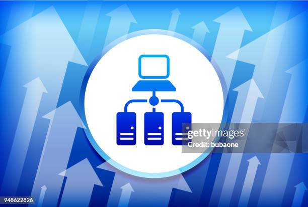 Computer Server Blue Up Arrows Background High-Res Vector Graphic ...