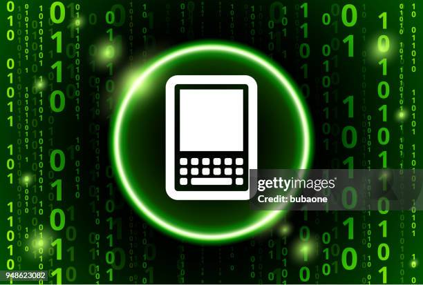 tablet binary code vector pattern background - 3d illustration rendering of binary code pattern stock illustrations