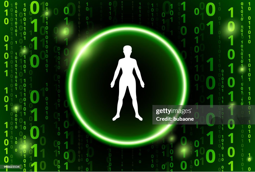 Human Body Binary Code Vector Pattern Background High-Res Vector ...