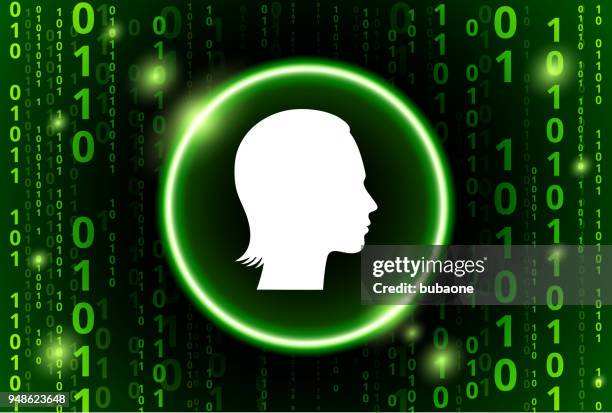 Code Portrait High Resolution Womans Face Portrait Binary Code Vector Pattern Background High-Res ...