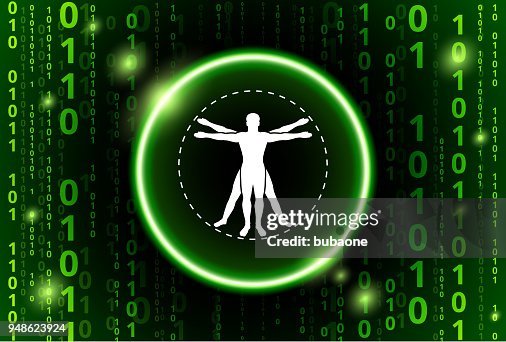Human Anatomy Binary Code Vector Pattern Background Human Anatomy Binary Code Vector Pattern Background
