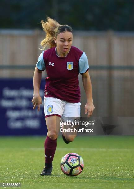 Jodie Hutton of Aston Villa Ladies FC during FA Women's Super League 2 match between Millwall Lionesses and Aston Villa Ladies FC at St Paul's Sports...