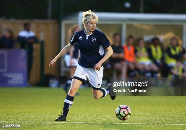 Bonnie Horwood of Millwall Lionesses L.F.C during FA Women's Super League 2 match between Millwall Lionesses and Aston Villa Ladies FC at St Paul's...