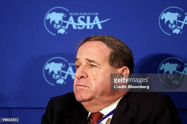 Leon Brittan, vice chairman of UBS Investment Bank and non-executive director of Unilever, participates in a forum on financial reform at the 2008...