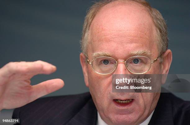 Hans Reich, chief executive of Germany's state-owned KfW Group, speaks in Frankfurt, Germany, Tuesday, December 14, 2004.