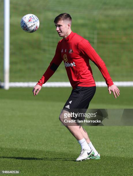 Paddy McNair during a Sunderland AFC training session at The Academy of Light on April 19, 2018 in Sunderland, England.