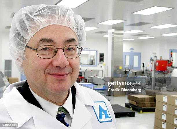 Dr. Bernard "Barry" Sherman, founder, chairman and CEO of the Apotex Inc., a Canadian maker of generic drugs, is seen during a tour of one of the...