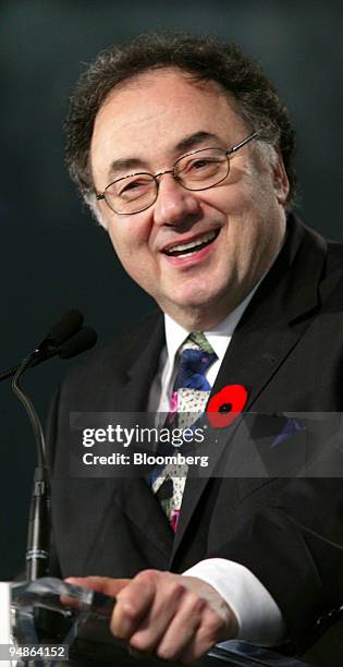 Dr. Bernard "Barry" Sherman, founder, chairman and CEO of the Apotex Inc., a Canadian maker of generic drugs, speaks during a ceremony opening one of...