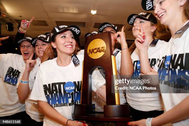 The University of Nebraska celebrates their victory at the Division I Women’s Bowling Championship held at Tropicana Lanes in St. Louis, MO. The...