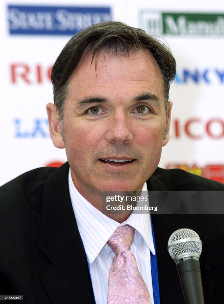 Billy Beane, general manager of Oakland Athletics, speaks du