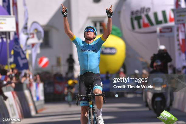 Arrival / Luis Leon Sanchez of Spain and Astana Pro Team / Celebration / during the 42nd Tour of the Alps 2018, Stage 4 a 134,4 stage from...