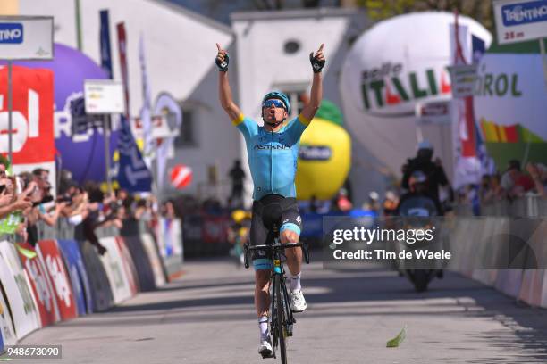 Arrival / Luis Leon Sanchez of Spain and Astana Pro Team / Celebration / during the 42nd Tour of the Alps 2018, Stage 4 a 134,4km stage from...